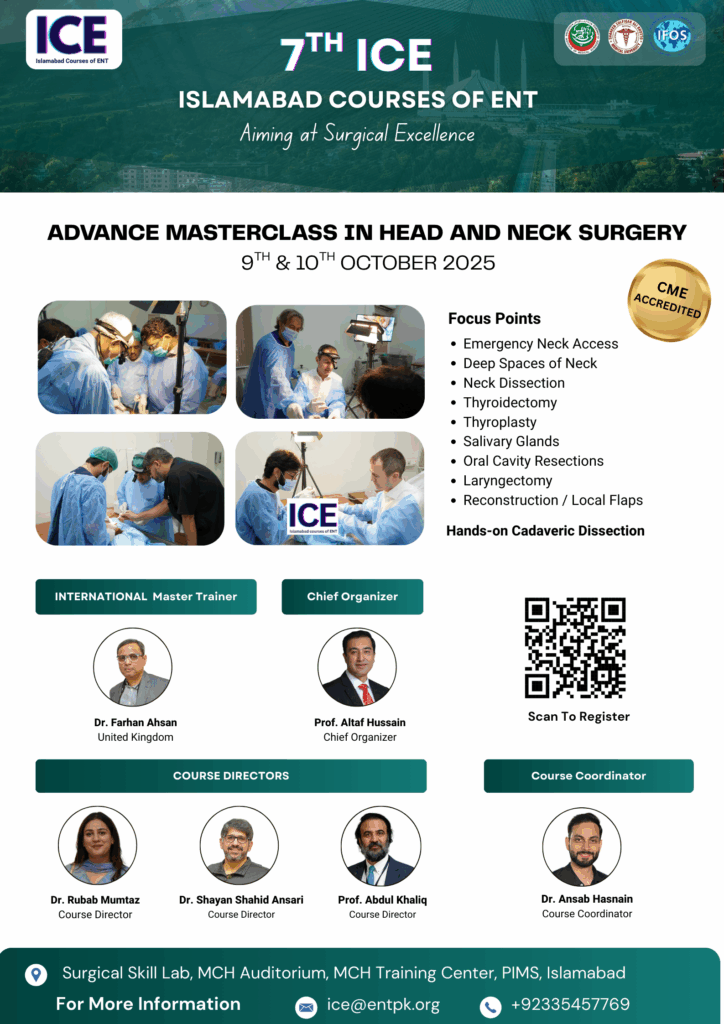 7th ICE - Advance MasterClass in Head and Neck Surgery